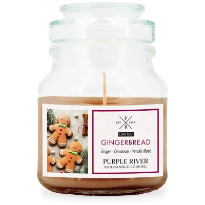 Purple River Kerst soja kaars in glas 113 g - Gingerbread