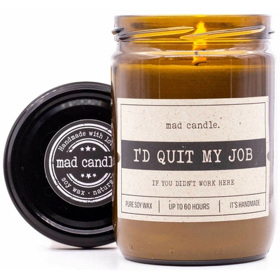 Presentljus soja doft Mad Candle 360 g - I´d Quit My Job