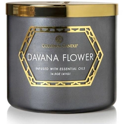 Kerst geurkaars soja met 3 lonten Colonial Candle 411 g - Davana Flower