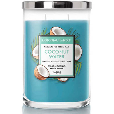 Soja geurkaars met essentiële oliën Coconut Water Colonial Candle