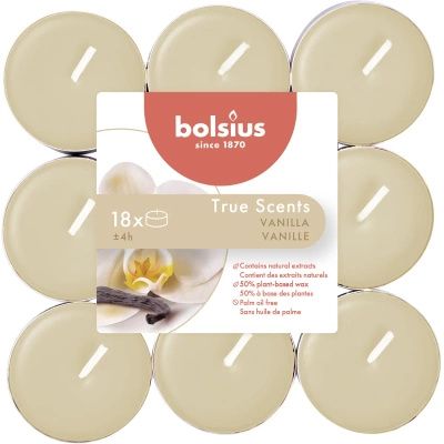 Bolsius True Scents bougies à réchaud parfumées 18 pcs - Vanilla