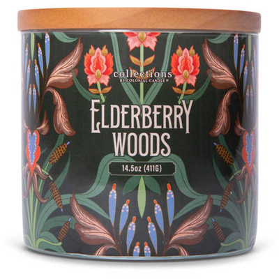 Colonial Candle Deco Collection candela di soia profumata in vetro 3 stoppini 14,5 oz 411 g - Elderberry Woods