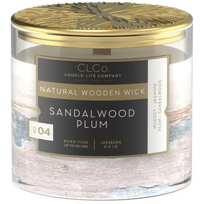 Kvapo žvakė medinė dagtis Candle-lite CLCo 396 g - No. 02 Sandalwood Plum