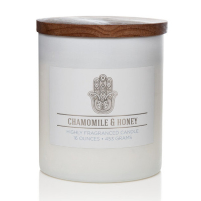 Candela profumata alla soia naturale in vetro Colonial Candle 16 oz 453 g - Miele di camomilla