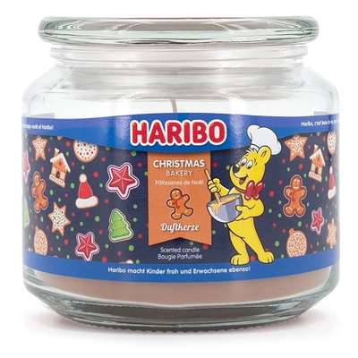 Haribo bougie parfumée de Noël en verre 300 g - Christmas Bakery