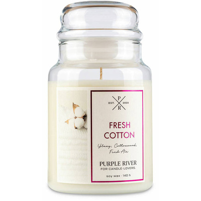 Soy scented candle Fresh Cotton Purple River 623 g