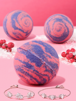 Charmed Aroma jewelry bath bomb Frosted Cranberry - Bracelet