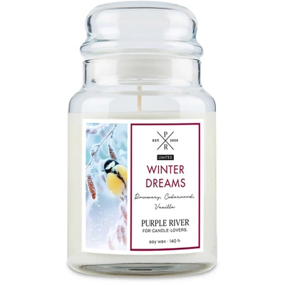 Soja geurkaars in glas Purple River 623 g - Winter Dreams