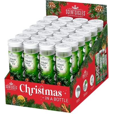 Scentsicles verzameldisplay geurstaafjes voor kerstboom White Winter Fir 24 stuks