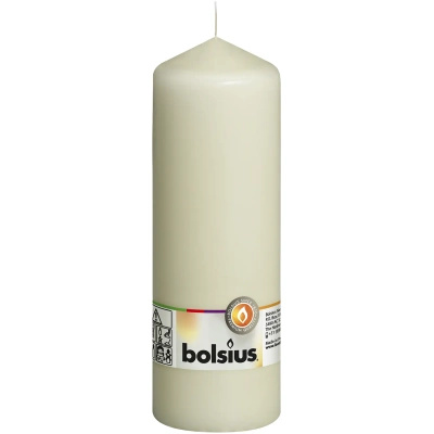 Bolsius stubbljus 200/68 mm - gräddfärgad