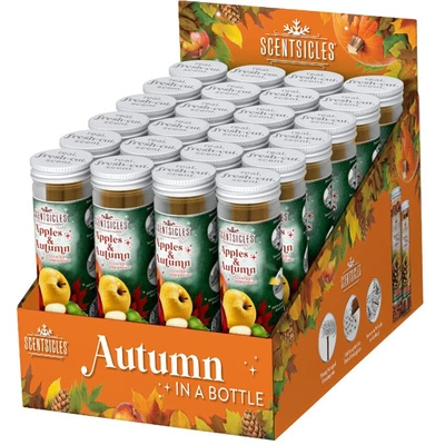 Présentoir collectif de bâtonnets parfumés pour sapin de Noël Autumn & Apples Scentsicles 24 pcs