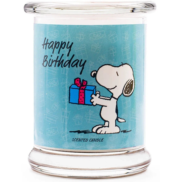 Peanuts geurkaars in glas 250 g - Happy Birthday