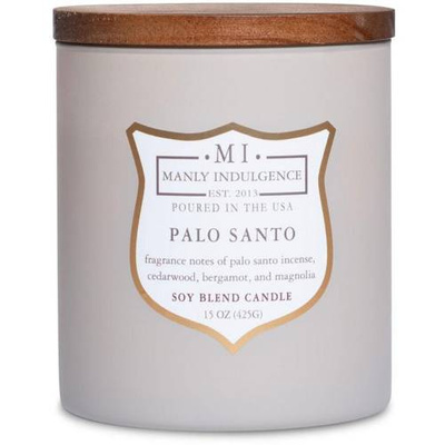 Vyriška sojų kvapo žvakė medinė dagtis Colonial Candle - Palo Santo