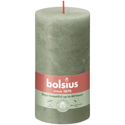 Bolsius Rustic bougie de souche 130/68 mm - Olive fraîche