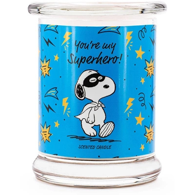 Peanuts Snoopy candela profumata in vetro 250 g - You're my superhero