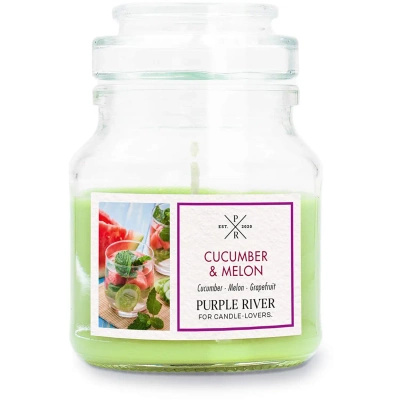 Kvepianti sojų žvakė Cucumber Melon Purple River 113 g