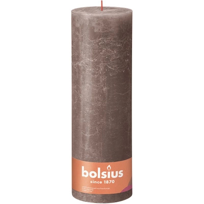 Bolsius Rustic XXL trunk candle 300/100 mm - Taupe