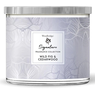 Vela perfumada en vaso 3 mechas Woodbridge Signature - Wild Fig Cedarwood