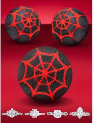 Ring bath bomb Charmed Aroma - Spider Web