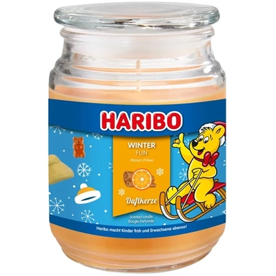 Haribo Kalėdinė kvapioji žvakė stiklinėje 510 g - Winter Fun