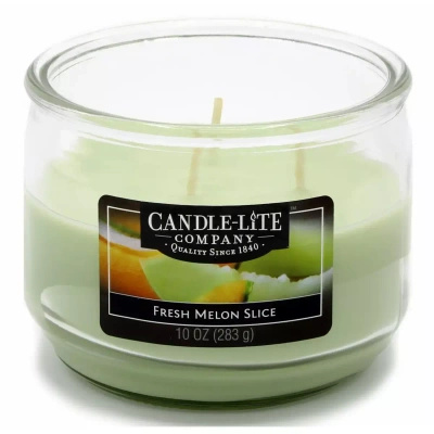 Vela perfumada natural con 3 mechas Candle-lite 283 g - Fresh Melon Slice