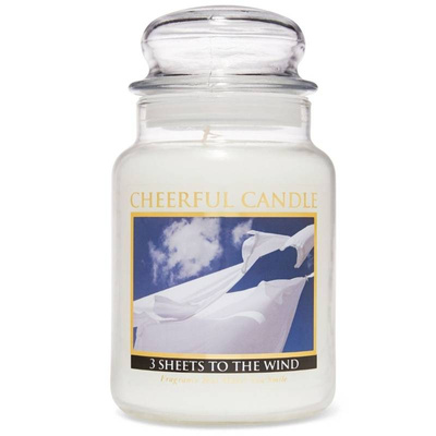 Cheerful Candle grand pot en verre bougie parfumée 2 mèches 24 oz 680 g - 3 Sheets to the Wind