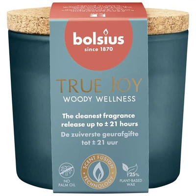 Bolsius True Joy 66/83 mm scented candle - Woody Wellness