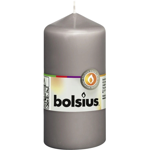 Bolsius stompkaars 120/58 mm - Grijs