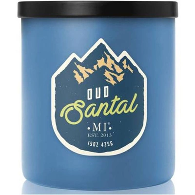 Soy scented candle for men Oud Santal Colonial Candle