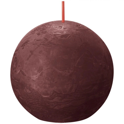 Bolsius Rustic 76 mm sphere candle - Velvet Red