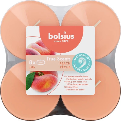 Bolsius True Scents theelichtjes maxi 8 stuks - Perzik