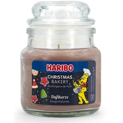 Haribo small Christmas scented candle in glass 85 g - Christmas Bakery