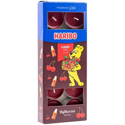 Haribo geur waxinelichtjes 10 stuks - Cherry Cola