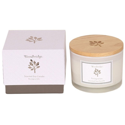 Bougie cadeau soja parfumé grosse Woodbridge - Pomegranate