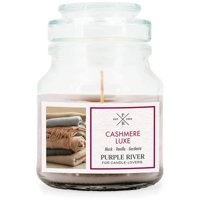 Purple River soy scented candle in glass 113 g - Cashmere Lux