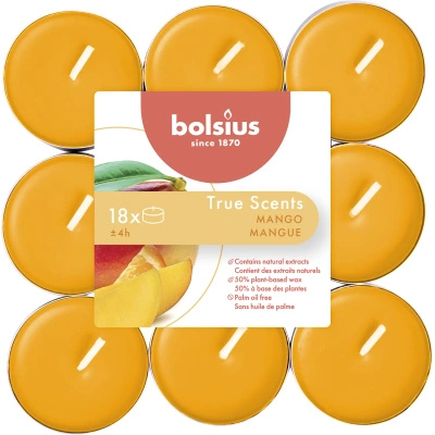 Bolsius True Scents kvapiosios arbatžolės 18 vnt. - Mango