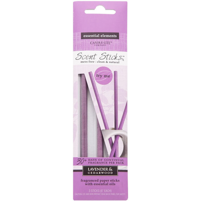 Bâtonnets parfumés Scent Sticks Candle-lite Essential Elements - Lavender Cedarwood