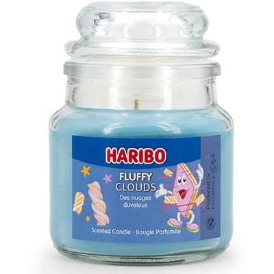 Haribo kleine geurkaars in glas 85 g - Fluffy Clouds