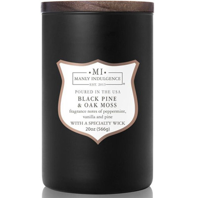 Soja geurkaars voor mannen Black Pine Oak Moss Colonial Candle