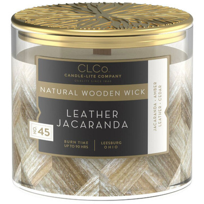 Geurkaars houten lont Candle-lite CLCo 396 g - No. 45 Leather Jacaranda