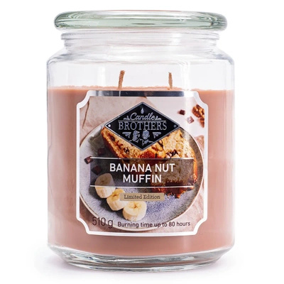 Candle Brothers geurkaars in glas Banana Nut Muffin 510 gr