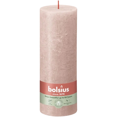 Bolsius Rustic candela tronco 190/68 mm - Rosa nebbioso