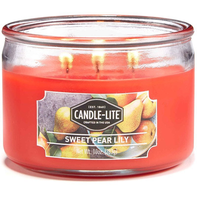 Bougie parfumée naturelle 3 mèches Candle-lite Everyday 283 g - Sweet Pear Lily