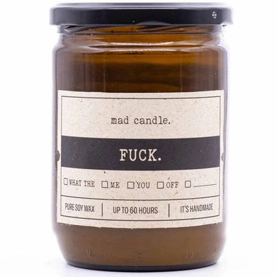 Gift candle soy scented Mad Candle 360 g - FUCK