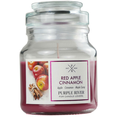 Soy scented candle Red Apple Cinnamon Purple River 113 g