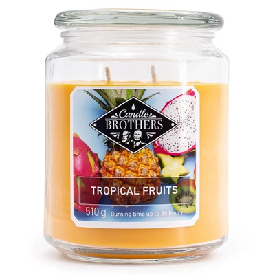 Candle Brothers Grande parfumée bougie en pot de verre Tropical Fruits 510 g
