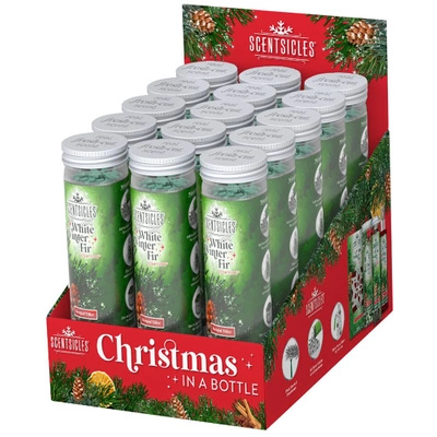 Scentsicles présentoir collectif de granulés parfumés pour un arbre de Noël White Winter Fir 15 pcs