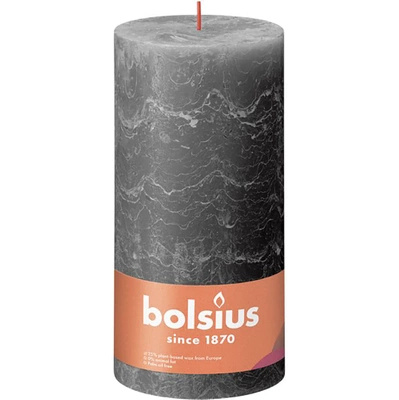 Bolsius Rustic XXL trunk candle 200/100 mm - Stormy Gray