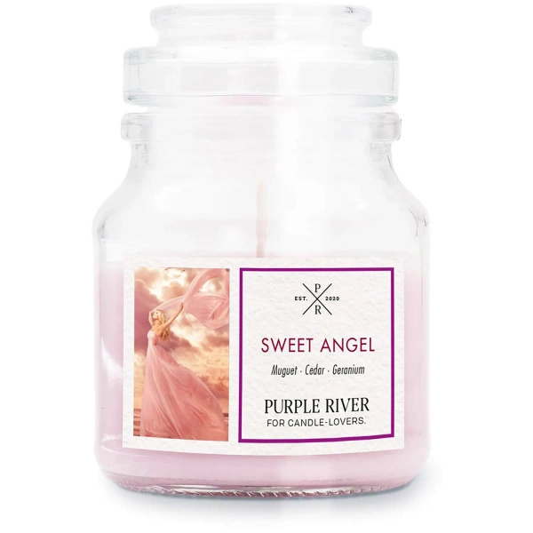 Purple River Candela profumata di soia in vetro 113 g - Sweet Angel