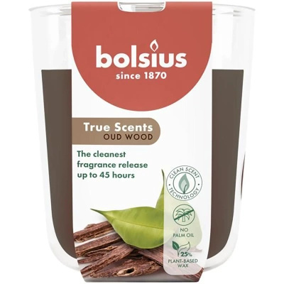 Bolsius True Scents geurkaars 97/83 mm - Oud Wood